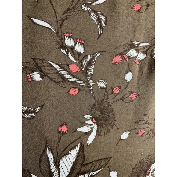 Express Floral Wrap Pull On Rayon Maxi Skirt Size Large Olive Green NWT - Picture 5 of 10